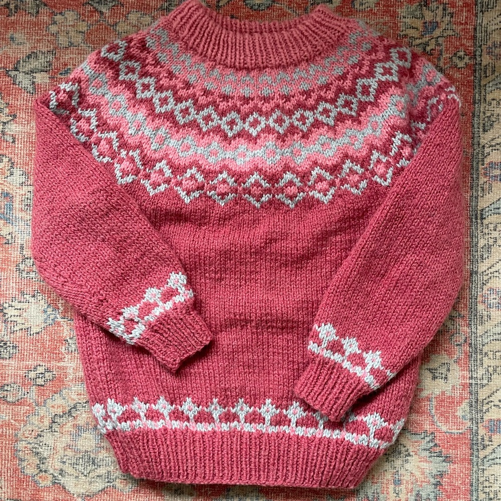Vintage handmade Pink Knit Sweater